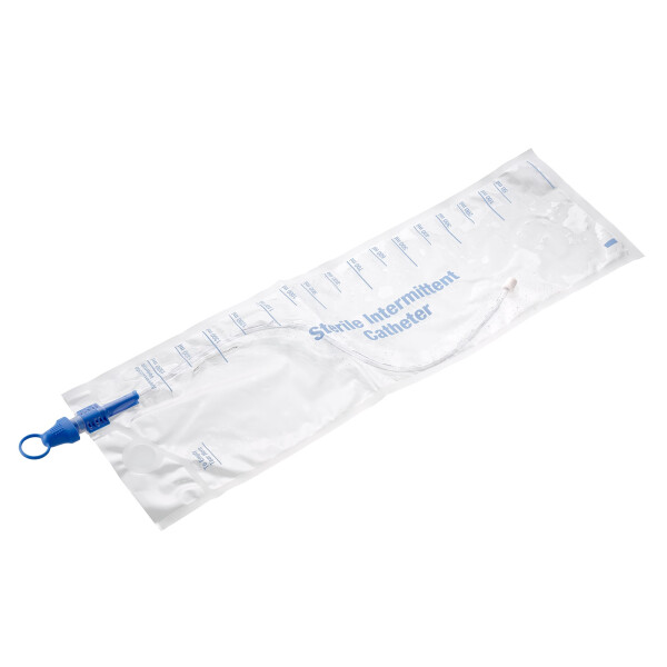 KONTICUR Kath G+, unisex Einmalkatheter mit Gleitgel & Beutel, 40cm, 25 Stück, REF K204014 - CH 14