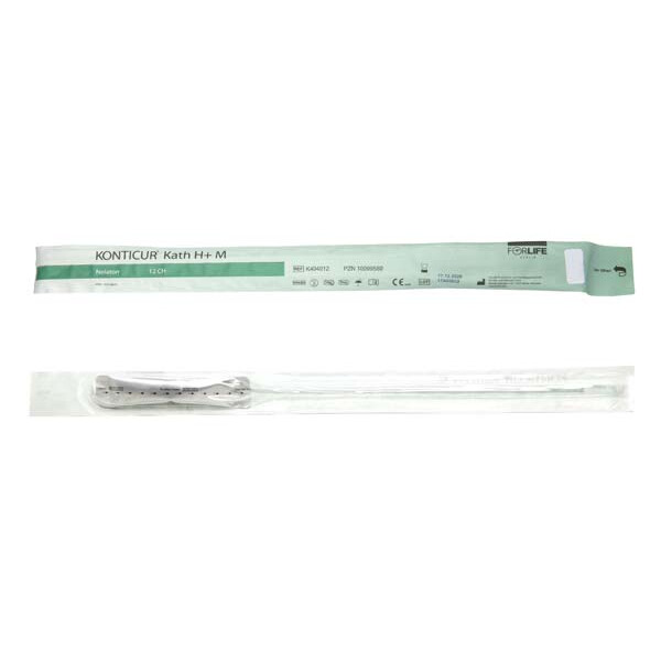 KONTICUR Kath H+ Einmalkatheter für Männer, 40cm, 25 Stück, REF K404012 - CH 12
