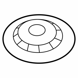 STOMOCUR Clic Basisplatte, konturiert konvex, 3 Stück - RR 45mm, Ø 15-35mm, V2: 40mm