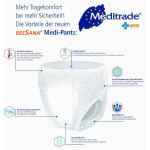 BeeSana Medi Pants, Einweg Inkontinenz Slip, 14 Stück - XL
