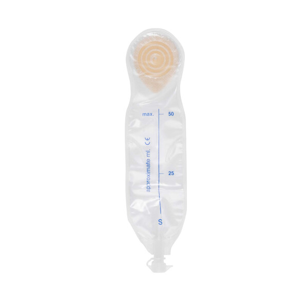 STOMOCUR Drainage-Versorgung mit Ablassventil, 50ml, 30 Stück, S - 3mm