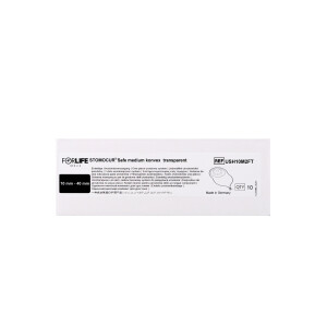 STOMOCUR Urostomiebeutel Safe medium konvex, mit Gürtelbefestigung, transparent, 10 Stück, M2 - Ø 10-40mm (ausschneidbar)