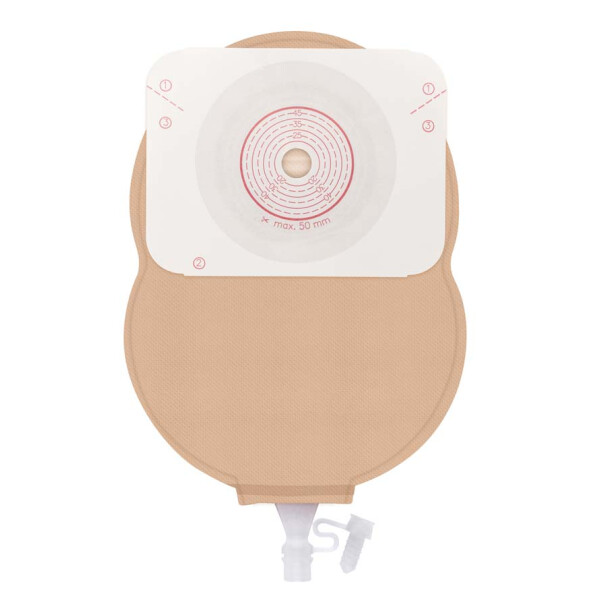 STOMOCUR Urostomiebeutel Safe Microskin, ohne Gürtelbefestigung, 30 Stück, Ø 13-50mm (ausschneidbar) - Transparent