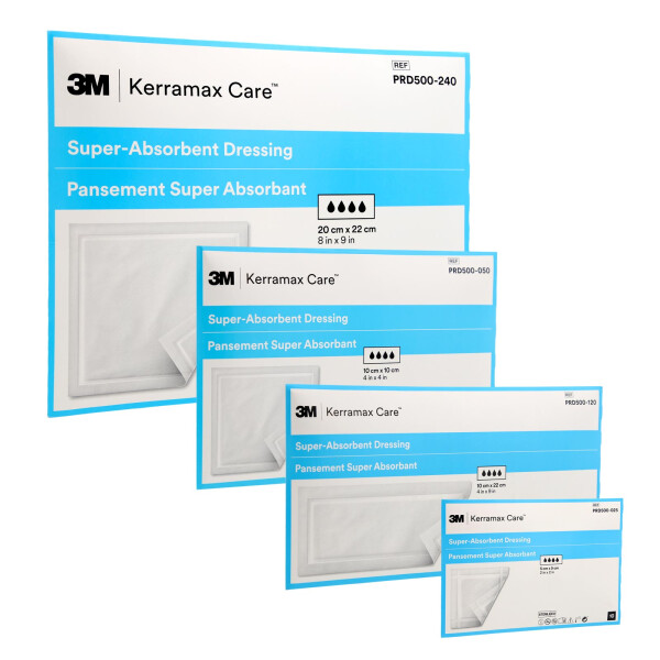 Kerramax Care Superabsorbierende Wundauflage - verschiedene Größen & Stückzahlen