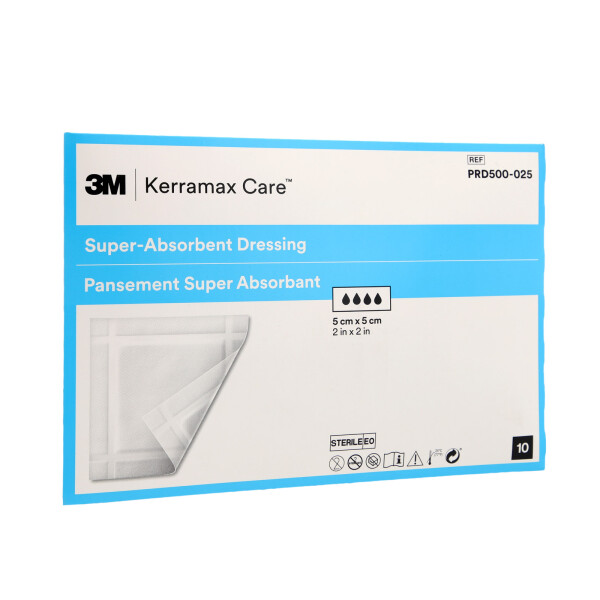 Kerramax Care Superabsorbierende Wundauflage, 5x5cm - 10 Stück