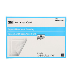 Kerramax Care Superabsorbierende Wundauflage, 5x5cm - 10 Stück