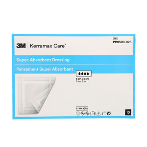3M Kerramax Care Superabsorbierende Wundauflage, 5x5cm - 10 Stück