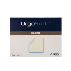 UrgoSorb Calciumalginat & Hydrokolloid, 10 Stück - 5x5cm
