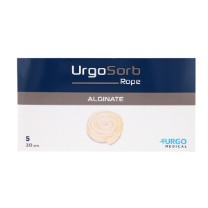 UrgoSorb Calciumalginat & Hydrokolloid - Tamponade, 5 Stück - 30cm