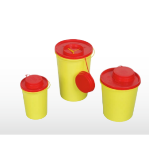 Kanülen-Entsorgungsbox, gelb mit rotem Deckel - verschiedene Volumen