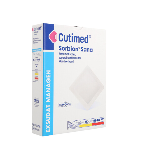 Cutimed Sorbion Sana Wundverband, 12 Stück - 12x12cm