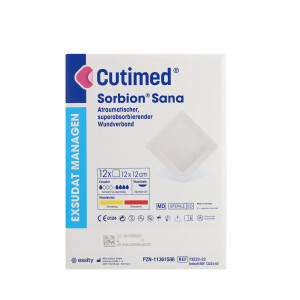 Cutimed Sorbion Sana Wundverband, 12 Stück - 12x12cm