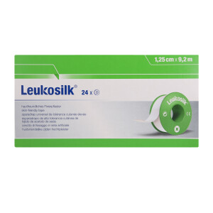 Leukosilk Fixierpflaster weiß, 24 Stück - 1,25cm x 9,2m