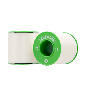 Leukosilk Fixierpflaster weiß, 6 Stück - 5cm x 9,2m