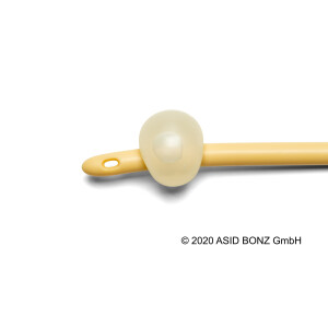 UROSID Basic Latex Ballonkatheter, Typ: Nelaton, zweilumig, 40cm, 5-10ml Ballon, PVC-Ventil - CH 12