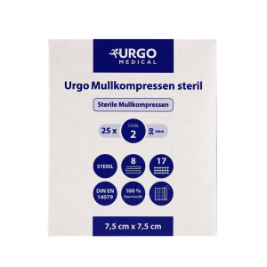 Urgo Mullkompressen, steril, 25x2 Stück -...