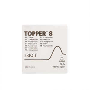 TOPPER 8 Vlieskompressen, unsteril, 100 Stück - 10x10cm