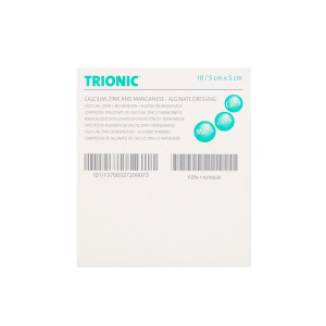 TRIONIC Alginat Wundauflage, 10 Stück - 5x5cm