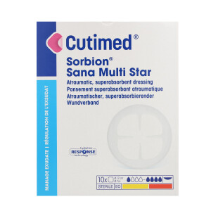 Cutimed Sorbion Sana Multi Star Wundauflage, 10...