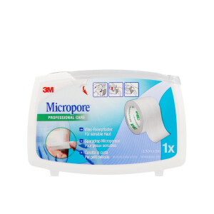 3M Micropore Vliespflaster weiß, mit Abroller, 1...