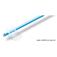 UROMED Silikon Ballonkatheter mit kurzer Flötenspitze, 43cm, 3-10ml Blockung, 1 Stück - ab CH 12