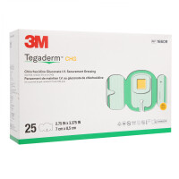 3M Tegaderm CHG Chlorhexidingluconat I.V. Fixierverband, 25 Stück - 7x8,5cm