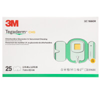 3M Tegaderm CHG Chlorhexidingluconat I.V. Fixierverband, 25 Stück - 7x8,5cm