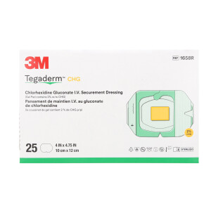 3M Tegaderm CHG Chlorhexidingluconat I.V. Fixierverband, 25 Stück - 10x12cm
