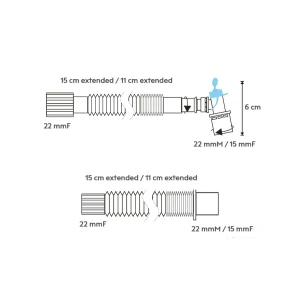 NOVO CM 15 Extend S Tubusverlängerung, 15cm, 50...