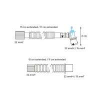 NOVO CM 15 Extend S Tubusverlängerung, 15cm, 50 Stück- verschiedene Konnektoren