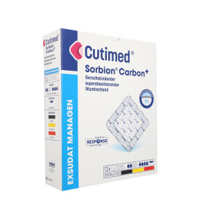 Cutimed Sorbion Carbon+ Wundauflage, 12 Stück -...