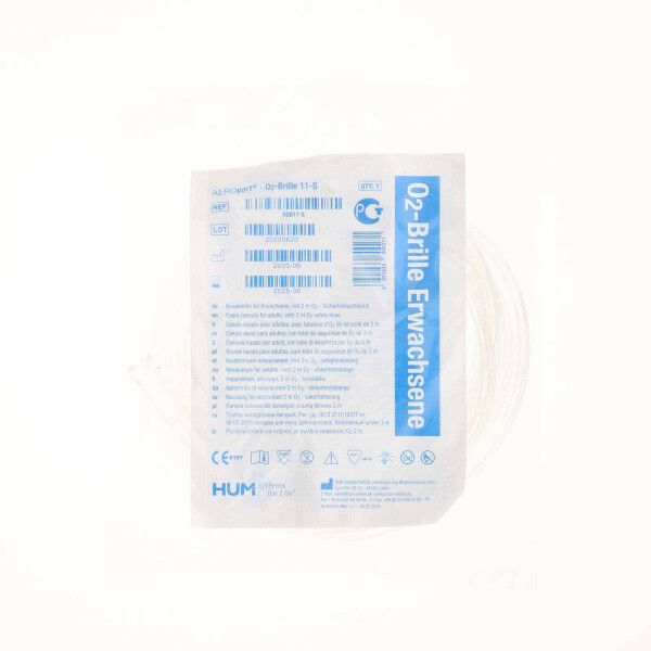 AEROpart Sauerstoffbrille für Erwachsene, 5m Schlauchlänge, REF HSB11-S5 - 1 Stück