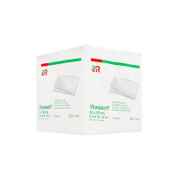 Vliwasoft Vliesstoffkompressen, unsteril, 4-lagig, 100 Stück - 10x10cm