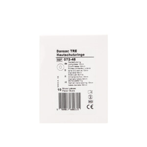 Dansac TRE Hautschutzringe, 3 Schutzwälle, 10 Stück - Ø 48mm/18mm, 2,3mm (zentral)