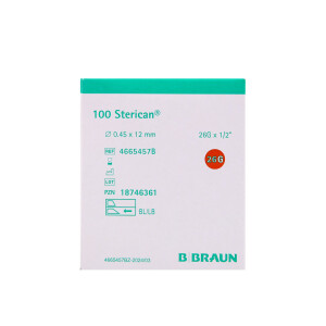Sterican Insulinkanülen mit Luer-Lock Ansatz zur Insulininjektion, 100 Stück - 26G x 1/2