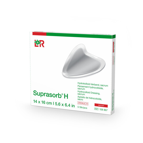 Suprasorb H Hydrokolloid-Verband, sacrum, 5 Stück - 14x16cm