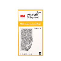 Actisorb silberfrei Aktivkohle Wundauflage, 10 Stück - 10,5x19cm