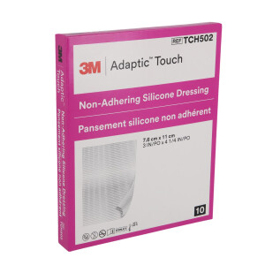Adaptic Touch flexible Wundauflage mit offener Netzstruktur, 10 Stück - 7,6x11cm