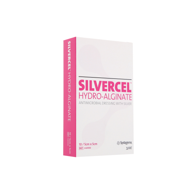 Silvercel silberhaltige Hydroalginat Wundauflage 10 Stück - 5x5cm