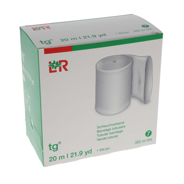 TG Schlauchverband weiß, Größe 7 für Arm (groß), Bein, Kinderkopf - 7cm x 20m