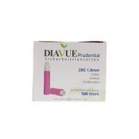 DIAVUE Prudential Sicherheitslanzetten AP 100 Stück 28G - 1,8mm