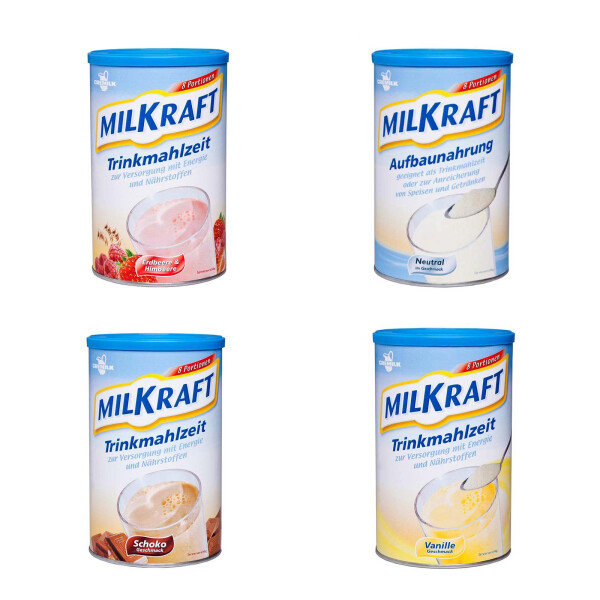 Milkraft Trink- & Aufbaunahrung, 6x480g  - Erdbeere-Himbeere