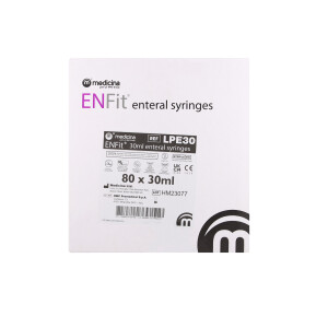 pfm medical ENFit 30ml Spritze / Enterale Dispenser-Sicherheitsspritzen mit Enfit Anschluss, REF LPE30 - 80 Stück