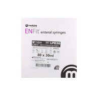 pfm medical ENFit 30ml Spritze / Enterale Dispenser-Sicherheitsspritzen mit Enfit Anschluss, REF LPE30 - 80 Stück