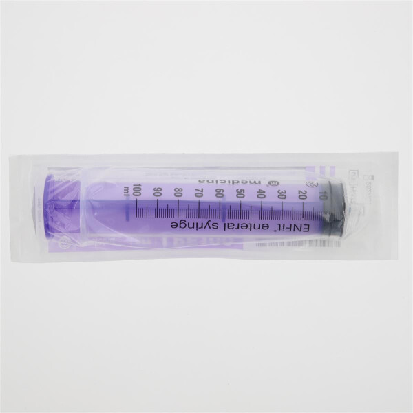 pfm medical ENFit 100ml Spritze / Enterale Dispenser-Sicherheitsspritzen mit Enfit Anschluss, REF LPE100 - 1 Stück