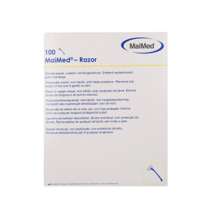 MaiMed Razor Comfort Einmal-Rasierer, blau, 2 Klingen - 100 Stück