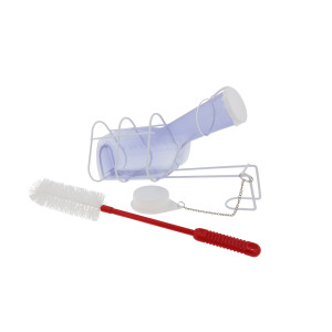 Urinflaschen Set, Halter mit Deckel, Urinflasche klar, 1l...