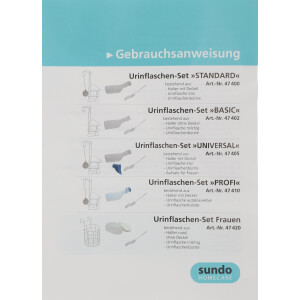 Urinflaschen Set, Halter mit Deckel, Urinflasche klar, 1l...