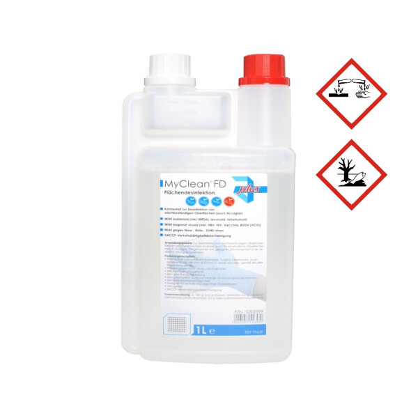 MyClean FD, Flächendesinfektion, VAH + DGHM gelistet - 1 Liter