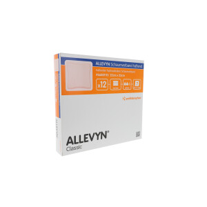ALLEVYN Classic, haftender hydrozellulärer Schaumverband, 12 Stück  - 22x23cm